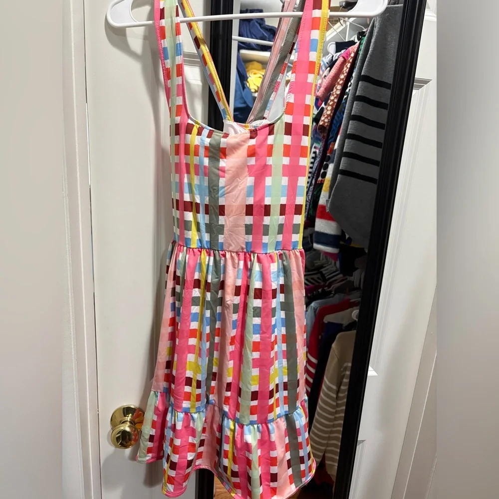 Crosby like new colorful buffalo plaid tennis dress - Picture 1 of 5